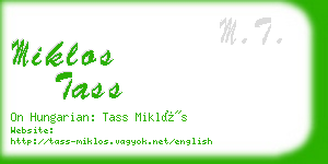 miklos tass business card